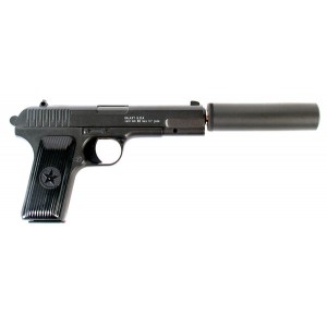 Страйкбольный пистолет G.33A ТТ с глушителем  (Galaxy), спринг, металл
